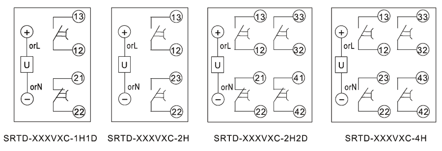 SRTD-110VAC-2H2D内部接线图