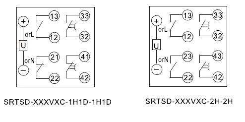 SRTSD-110VAC-2H-2H内部接线图
