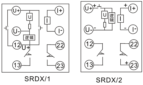 SRDX-2-220VDC/110VDC内部接线图
